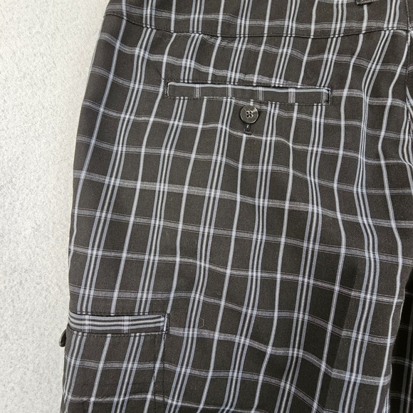adidas cargo shorts men 34 black checkered - Picture 8 of 8